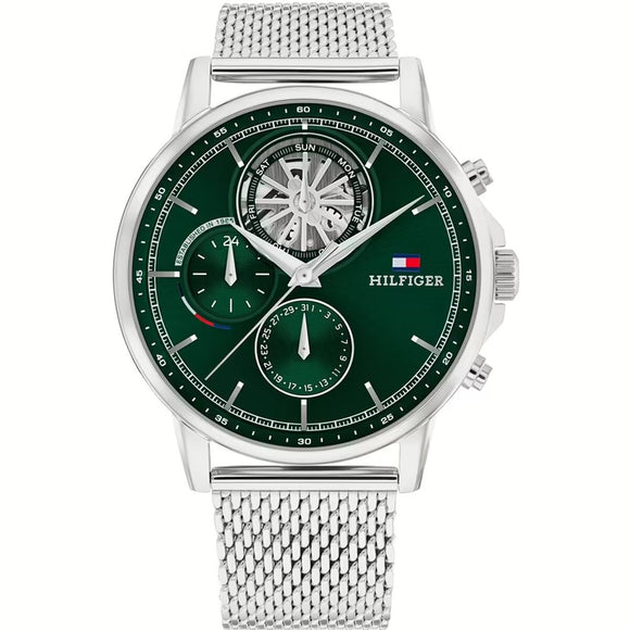 Men's Watch Tommy Hilfiger 1692157 Green Silver-0