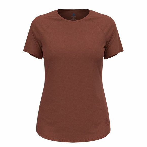 Women’s Short Sleeve T-Shirt Odlo Essential 365 Brown-0