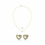 Women's necklace and matching earrings set Guess JUBS05076JWYGT-U Golden-0
