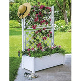 Planter Stefanplast 100 x 43 x 142 cm Rectangular White-1