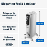 Radiator DeLonghi TRD50615 White 1500 W-4