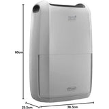 Dehumidifier DeLonghi DDSX225 White Grey-1