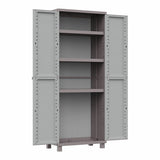 Broom cupboard Terry Jrattan 369 Grey 68 x 37,5 x 170 cm Plastic 3 Shelves-0