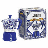 Italian Coffee Pot Bialetti MOKA D&G Blue Stainless steel 4 Cups-1