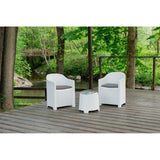 Table Set with 2 Armchairs IPAE Progarden Luna sluc06bg White Garden (3 Pieces)-2