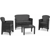 Garden furniture IPAE Progarden Jungle jun06can Anthracite (4 Pieces)-0