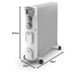 Oil-filled Radiator Olimpia Splendid 99298 White Grey 2500 W-1