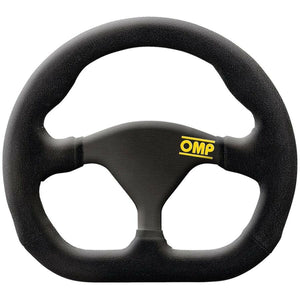 Racing Steering Wheel OMP Formula Quadro Suede Black 25 x 23 cm-0