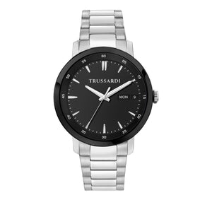 Men's Watch Trussardi R2453147015 Black Silver (Ø 41 mm)-0