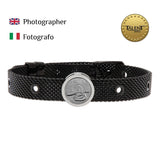 Unisex Bracelet Photographer Talent Jewels TJA-3-07-03-2-235 Black-1