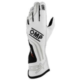 Kids Karting Gloves OMP KS-X FIA 8877-2022 White 4-4