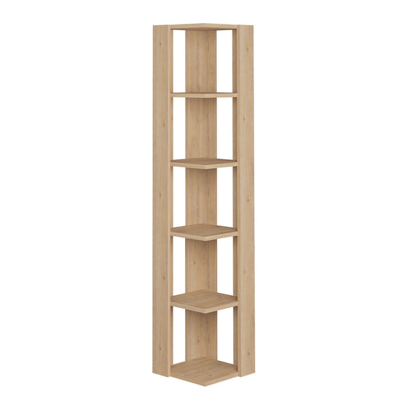 Corner Shelves Alexandra House Living Oak Wood MDP 33 x 161 x 33 cm 5 Shelves-0