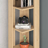 Corner Shelves Alexandra House Living Oak Wood MDP 33 x 161 x 33 cm 5 Shelves-2