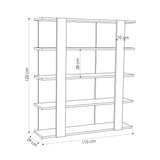 Bookshop Alexandra House Living White Wood MDP 110 x 122 x 29 cm 4 Shelves-1