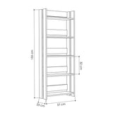 Bookshop Alexandra House Living White Wood MDP 57 x 155 x 25 cm 5 Shelves-1