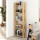 Bookshop Alexandra House Living Oak Wood MDP 57 x 155 x 25 cm 5 Shelves-3