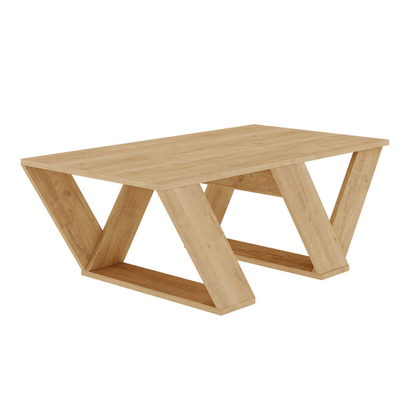 Centre Table Alexandra House Living Diagonal Oak Wood MDP 110 x 40 x 60 cm-0