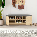 Shoe bench Alexandra House Living Brown Grey 110 x 43 x 37 cm 2 doors-3