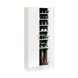 Shoe cupboard Alexandra House Living White 59 x 171 x 35 cm 2 doors 7 Shelves-0