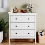 Chest of drawers Alexandra House Living White 76 x 81 x 39 cm 3 drawers-4