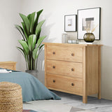 Chest of drawers Alexandra House Living Oak 76 x 81 x 39 cm 3 drawers-2