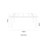 Table Garbar White polypropylene 90 x 74 x 160 cm Rectangular-5