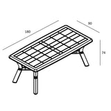 Table Resol Dalia White polypropylene 90 x 180 x 74 cm-2