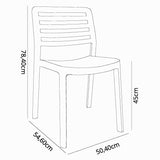 Garden chair Garbar Wind White polypropylene 50 x 78 x 54 cm 50 x 54 x 78 cm 4 Units (4 Pieces)-6