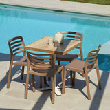 Garden chair Garbar Wind Brown Chocolate polypropylene 50 x 78 x 54 cm 50 x 54 x 78 cm 4 Units (4 Pieces)-2