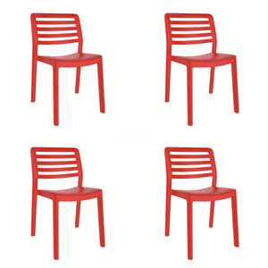 Garden chair Garbar Wind Red polypropylene 50 x 78 x 54 cm (4 Units)-0