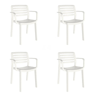 Garden chair Garbar Wind White polypropylene 58 x 78 x 54 cm 58 x 54 x 78 cm 4 Units (4 Pieces)-0