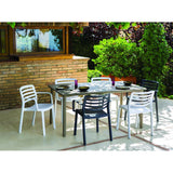 Garden chair Garbar Wind White polypropylene 58 x 78 x 54 cm 58 x 54 x 78 cm 4 Units (4 Pieces)-2