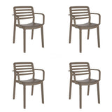 Garden chair Garbar Wind Brown Chocolate polypropylene 58 x 78 x 54 cm 58 x 54 x 78 cm 4 Units (4 Pieces)-0