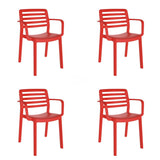 Garden chair Garbar Red polypropylene 58 x 78 x 54 cm 58 x 54 x 78 cm 4 Units (4 Pieces)-0