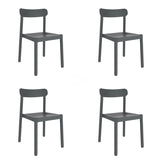 Garden chair Garbar Elba Dark grey polypropylene 50 x 53 x 80 cm 4 Units (4 Pieces)-0