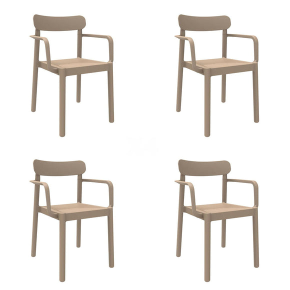 Garden chair Garbar Elba Beige polypropylene 56 x 80 x 53 cm (4 Units)-0