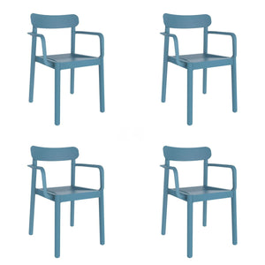 Garden chair Garbar Elba Blue polypropylene 56 x 53 x 80 cm 4 Units (4 Pieces)-0