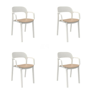 Garden chair Garbar Ona White Beige Sand polypropylene 56 x 79 x 52 cm 56 x 52 x 79 cm 4 Units (4 Pieces)-0