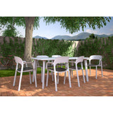 Garden chair Garbar Ona White Brown Chocolate polypropylene 56 x 79 x 52 cm 56 x 52 x 79 cm 4 Units (4 Pieces)-7