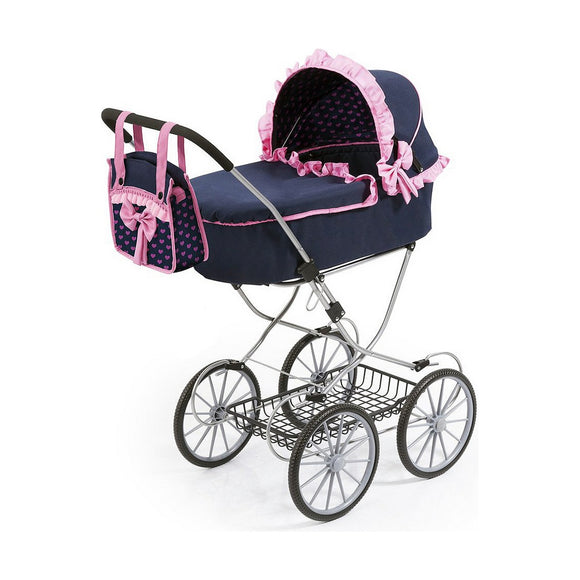 Doll Stroller Reig Dolls Pram Navy Blue 64 cm-0