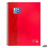 Notebook Oxford EUROPEANBOOK 1 Red A4+ 80 Sheets 5 Pieces (25 Units)-0