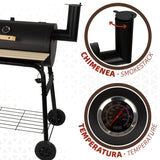 Coal Barbecue with Wheels Aktive Steel Plastic Enamelled Metal 106 x 106 x 61 cm Black-4