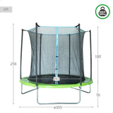 Kids Trampoline with Safety Enclosure Aktive 305 x 256 x 305 cm Ø 305 cm-3