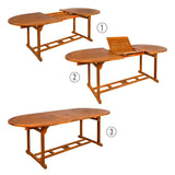 Expandable table Aktive 200 x 74 x 90 cm Acacia-4