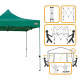 Gazebo Aktive 300 x 300 x 220 cm Green Foldable Adjustable height-4