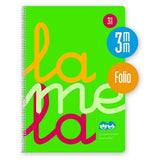 Notebook Lamela Cuadrovía Green Fluorescent Din A4 80 Sheets 21,5 x 31,5 cm 5 Pieces (25 Units)-1