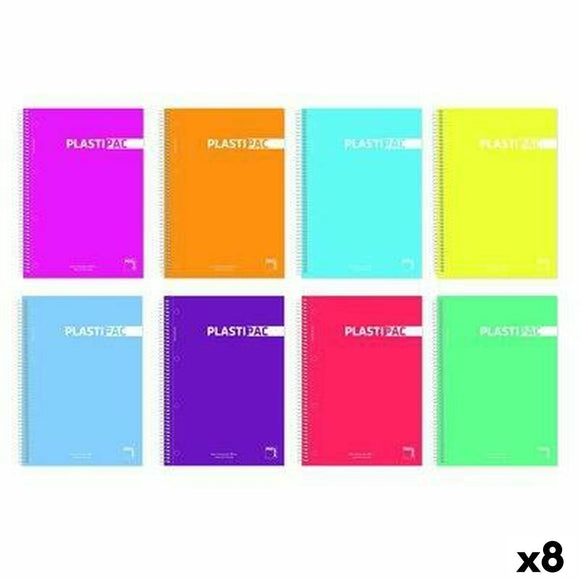 Set of exercise books Pacsa PLASTIPAC A5 100 Sheets 4 Pieces (8 Units)-0