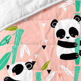 Bedspread (quilt) HappyFriday Moshi Moshi Pink 180 x 260 cm Panda bear-3