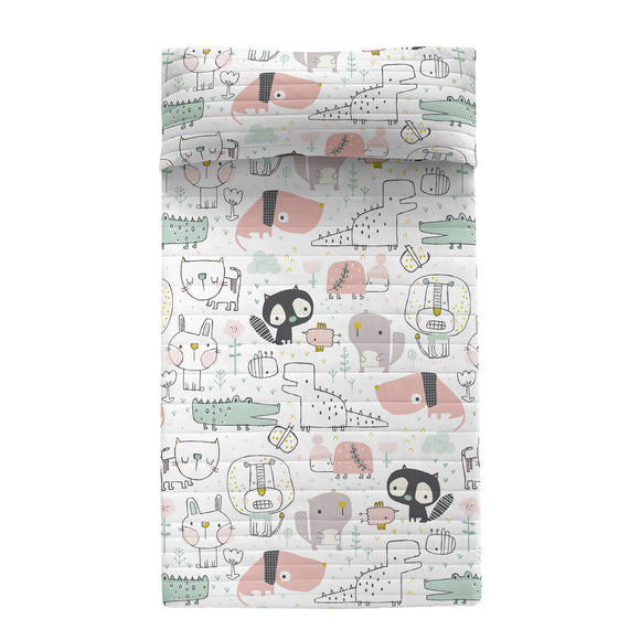 Bedspread (quilt) HappyFriday Moshi Moshi Multicolour 180 x 260 cm animals-0