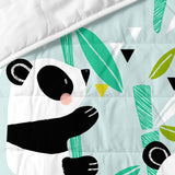 Bedspread (quilt) HappyFriday Moshi Moshi Blue 180 x 260 cm Panda bear-1